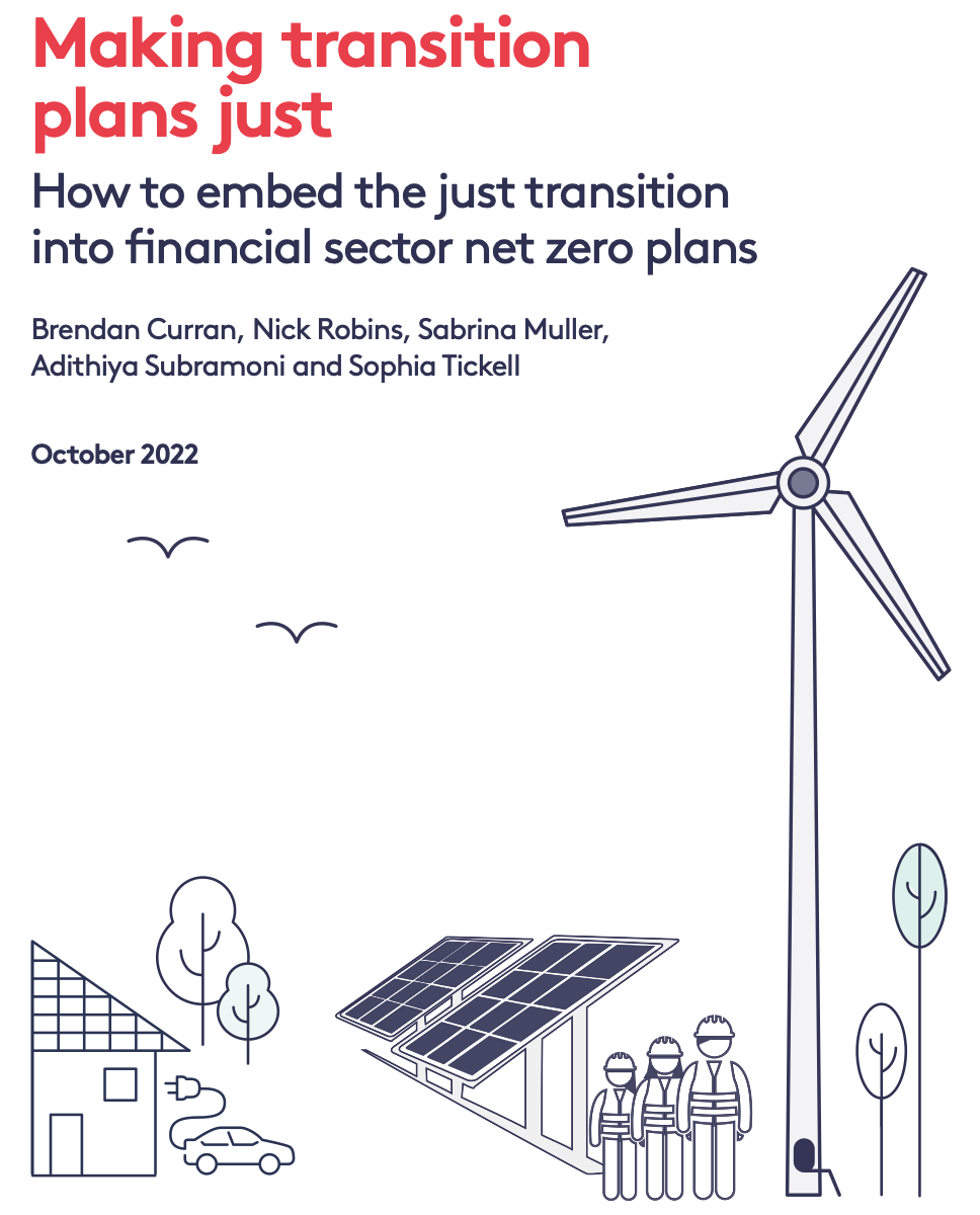 Making transition plans just: How to embed the just transition into financial sector net zero plans