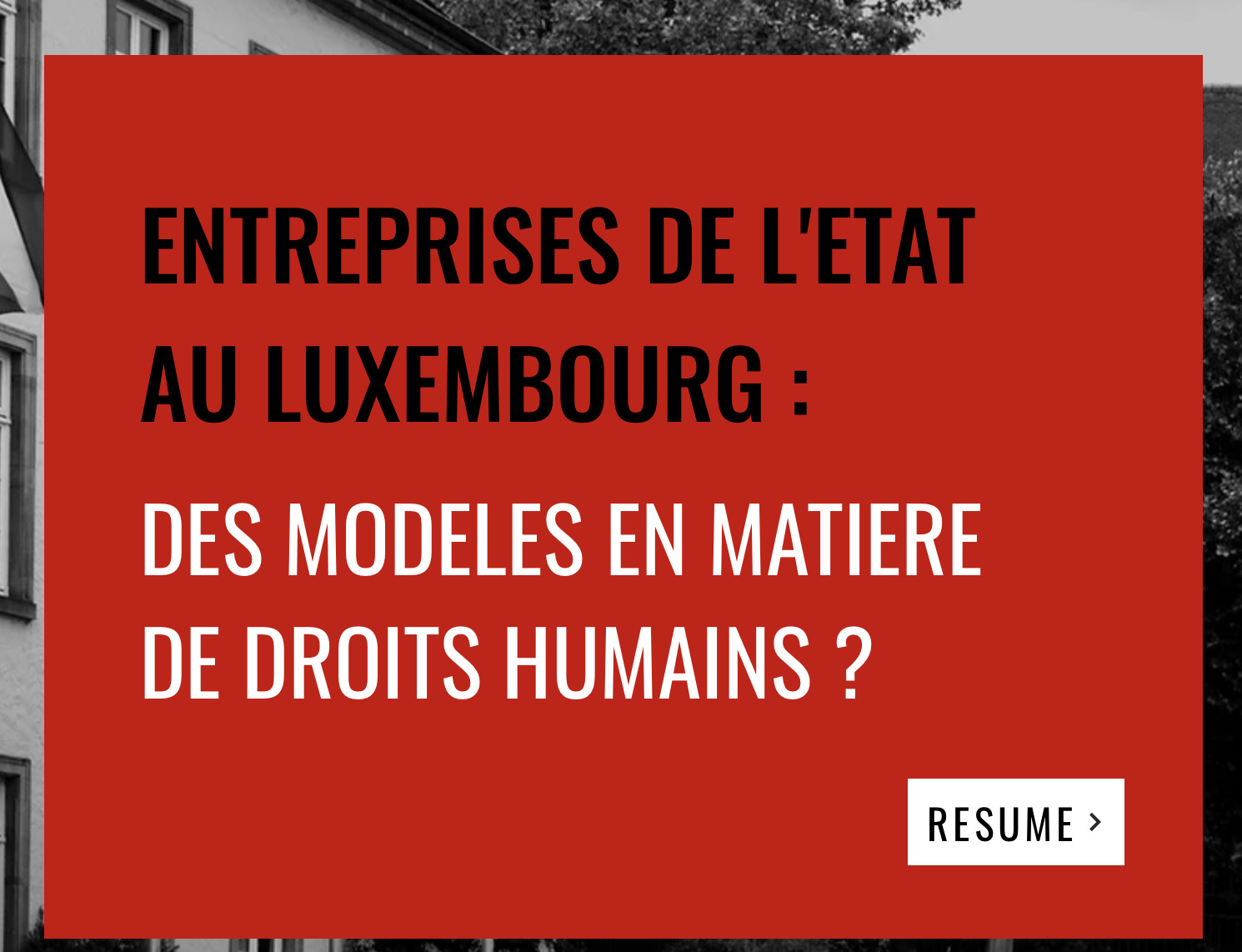 Entreprises de l’Etat au Luxembourg: des modèles en matière de droits humains?