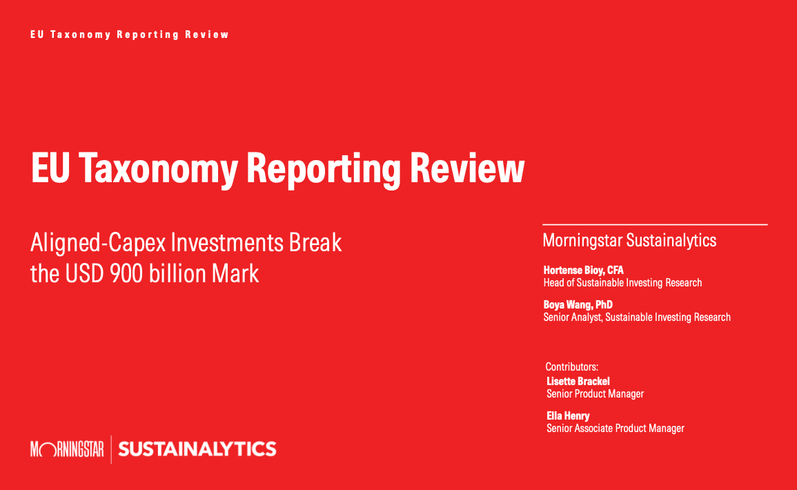EU Taxonomy Reporting Review