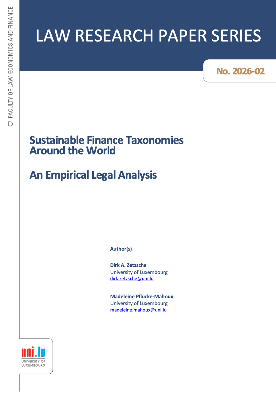 Sustainable Finance Taxonomies Around the World – An Empirical Legal Analysis